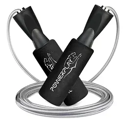 Скакалка швидкісна з підшипниками PowerPlay 4209 Sport Jump Rope Чорна 3 м (PP_4209_Black)