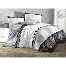 Комплект постільної білизни з компаньйоном (R-T9216) Євро TAG tekstil pbe0037189 - мініатюра 2