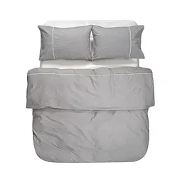 Постільна білизна Lotus Home - Premium Percale Stripe антрацит євро