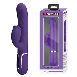 Вібратор PRETTY LOVE Gigi dark purple, 7 thumping functions 7 licking modes PRETTY LOVE BW-500035-2 100626 - мініатюра 1