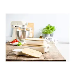 Форма для випікання KitchenAid з кришкою керамогранітна 0,9 л Кремова (CC006105-001) - мініатюра 5