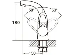 Змішувач для кухонної мийки Aquatica HL-1A230C - мініатюра 5