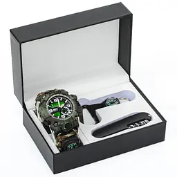 Чоловічий годинник Besta Box Military Set подарунковий набір, з компасом