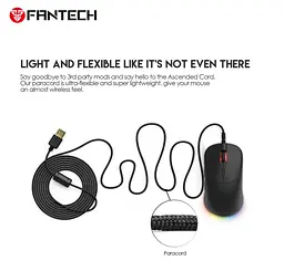 Ігрова миша Fantech UX-3 V2 HELIOS PixArt 3389, 400IPS, 50G, 1600DPI Black - мініатюра 6