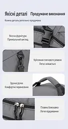Велика сумка-рюкзак 3 в 1 на колесах Solve сіра 70 л (KT7007103) - мініатюра 7