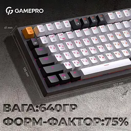 Клавіатура GamePro MK160B Outemu Red Hot-Swap RGB USB Black (MK160B) - мініатюра 13