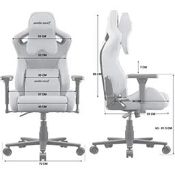 Геймерське крісло Anda Seat Kaiser Frontier XL Fabric Gray [AD12YXL-17-G-F] [121287] - мініатюра 12