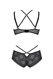 Комплект Passion DROSERA BIKINI black, L/XL, бюстгальтер і трусики-кюлоти - мініатюра 4