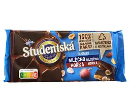 Шоколад Studentska Mlecno-Horka 170 г (8593893783157)