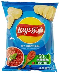 Чіпси Lay’s Italian Red Meat Flavor зі смаком італійського м’ясного соусу 70 г