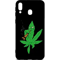 Чехол-накладка Toto Cartoon Soft Silicone TPU Case Samsung Galaxy M20 Cannabis Black