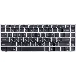 Клавіатура для ноутбука HP ProBook 4330S, 4435S чорний, сірий фрейм