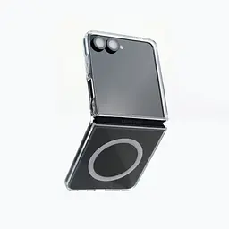 Чехол Samsung Galaxy Flip7 5G, Clear MagCase, прозрачный, противоударный, магнитный, панель-накладка с поддержкой MagSafe, поддержка беспроводной зарядки MagSafe, защита всего корпуса, TPU+PC, ArmorStandart (ARM88135) - мініатюра 2