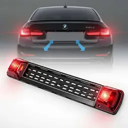 LED Рамка номера з підсвічуванням 12/24V 16 Діодів У зборі без напису 777 х 137 мм Червона (900201001) 1 шт. - мініатюра 2