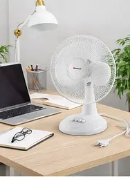 Вентилятор настільний DOMOTEC MS-1626 White з автоповоротом 3 режими 40 Вт - мініатюра 4