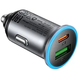 АЗП Acefast B15 PD20W+QC3.0 total 65W 1USB-A/1C Gray - мініатюра 3