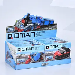 Конструктор Qman транспорт 8 в 1 поїзд від 58 деталей 8 коробок у дисплеї (42206)