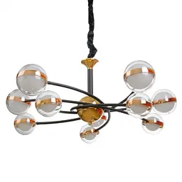 Люстра Brille молекула підвісна LED 90W WW+NW+CW BK+GD (BL-796S/10) - мініатюра 7