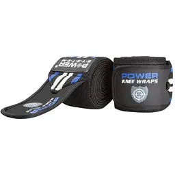 Бинти на коліна Power System PS-3700 Knee Wraps Blue/Black (пара) (PS-3700_Blue-Black)
