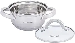 Каструля зі скляною кришкою, низька Kamille Ø14 см kuh0009869 - мініатюра 3