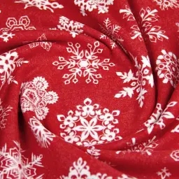 Фланелева пелюшка Cosas Winter 80х80 см червона (FlannelDiapers_SnowflakesWhiteRed_80x80) - мініатюра 3