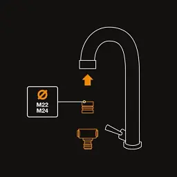 Адаптер для крана Fiskars М22-М24 68 мм (1027062) - мініатюра 2