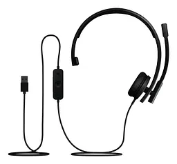 Гарнітура з вбудованим мікрофоном LOGITECH H570e Corded Mono USB Headset (Teams version) - BLACK - EMEA28-935 - USB-A - мініатюра 6