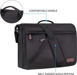 Сумка листоноша для ноутбука 15,6 дюймів Kroser Laptop Bag NTM2832NX Чорна - мініатюра 4