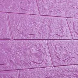 Самоклеюча декоративна 3D панель 3D Loft під цеглу фуксія 700x770x5мм - мініатюра 4