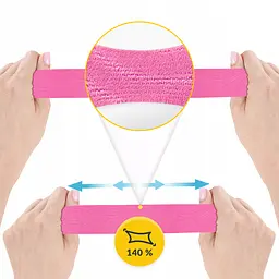 Стрічка кінезіологічна (кінезіо тейп) 4FIZJO 5 см x 31 м Sky Pink (P-5905973405553) - мініатюра 9