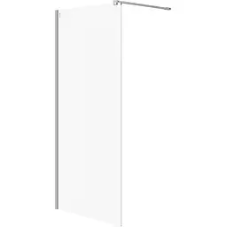 Душова кабіна Cersanit Mille Walk-in хром 90 Х200 прозоре скло S161-006, прозорий, хром