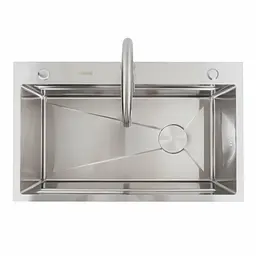 Кухонна мийка нержавійка CM 75x46B Platinum Handmade, Нержавіюча сталь - мініатюра 7