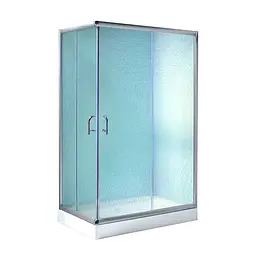 Душова кабіна Lidz Wawel SC100x80.SAT.LOW.FR, скло Frost 5 мм + Lidz Душовий піддон Kapielka ST100x80x14, Універсальна, матовий
