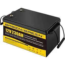 Акумулятор Basen Green LiFePO4 12V 12.8V/230Ah/2944Wh [BG-12230] [125466] - мініатюра 2