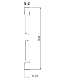 Шланг для душу Kroner KRM - C608 Anti-Twist 120 см (CV029961) - мініатюра 2