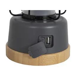 Ліхтар Bo-Camp Harlington Rechargable Dimming 370 Lumen Bamboo-Grey (5818921) (DAS303872) - мініатюра 9