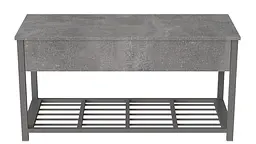 Банкетка з ящиком Ferrum-decor Дрейк 2 550x1200x400 метал Сірий ДСП Бетон 16 мм (FRD-103086) - мініатюра 3
