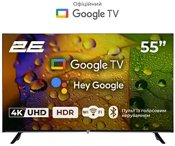 Телевізор 55" LED 4K 60Hz Smart Google TV Black 2E teh0018418