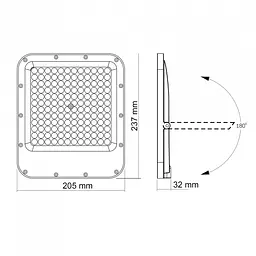 LED прожектор PREMIUM VIDEX F2 100W 5000K - мініатюра 9