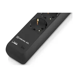 Мережевий фільтр живлення REAL-EL RS-PROTECT 605 3m, black (EL122300041) - мініатюра 7