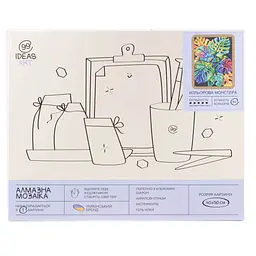 Набір з алмазною мозаїкою "Кольорова монстера" 40*50 см, IDEA2-CK6527, ТМ "99IDEAS" - мініатюра 4