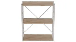 Етажерка 3/60 Ferrum-decor Серії Коннект 73x60x28 білий ДСП Дуб Сан-Марино 16мм (FRD-104261) - мініатюра 4