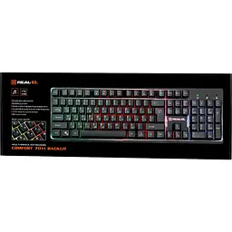 Клавіатура REAL-EL Comfort 7011 Backlit Black (EL123100043) [128771] - мініатюра 10