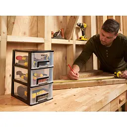 Ящик Stanley Essential M вертикальний з 3 висувними секціями пластмасовий 24x17x30 см (STST40711-1) - мініатюра 4
