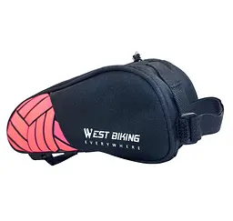 Велосумка на раму West Biking YP0707373 22х9х6,5 см 1 л чорно-рожевий (G0001973) - мініатюра 8