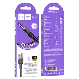 Аудiокабель Hoco UPA27 Spirit transparent digital audio conversion cable iP чорний - мініатюра 2