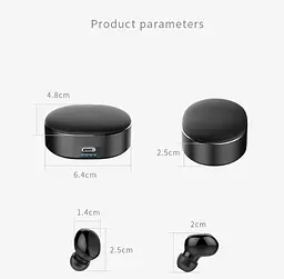 Бездротові навушники Bluetooth JEDEL B20 із зарядним чохлом 500mAh - мініатюра 6