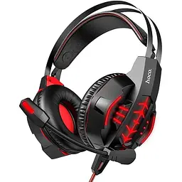 Навушники Hoco gaming Cool tour headphones LED W102 чорно-червоні - мініатюра 2