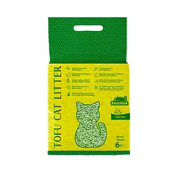 Соєвий наповнювач Хвостик Tofu Cat Litter Aloe Vera для котячого туалету з ароматом алое віра 2.6 кг 6 л