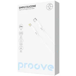 Кабель Proove Simple Silicone Type-C to Lightning 27W (1m) white - мініатюра 2